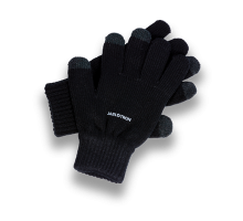 Černé pletené rukavice  